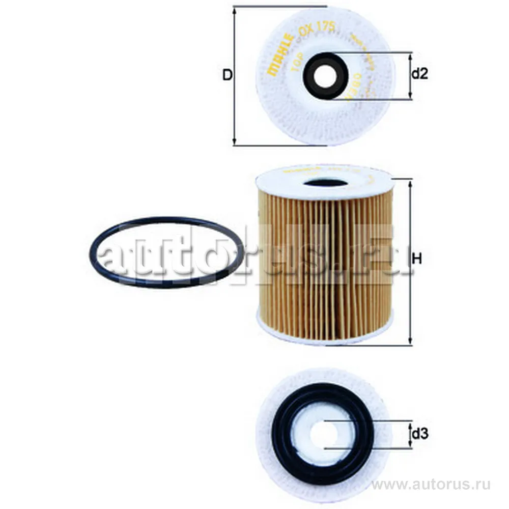 Фильтр масляный KNECHT/MAHLE OX175D