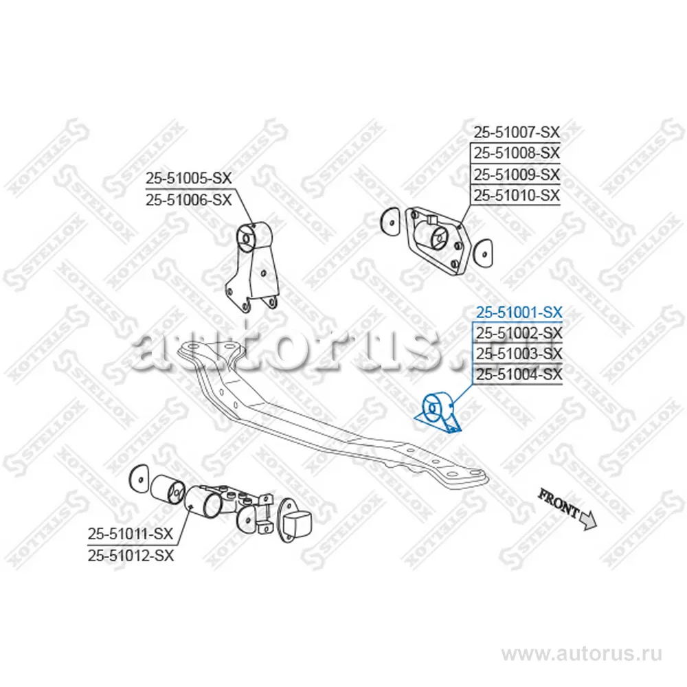 Подушка ДВС пер.Hyundai Accent DOHC 95- STELLOX 2551001_SX