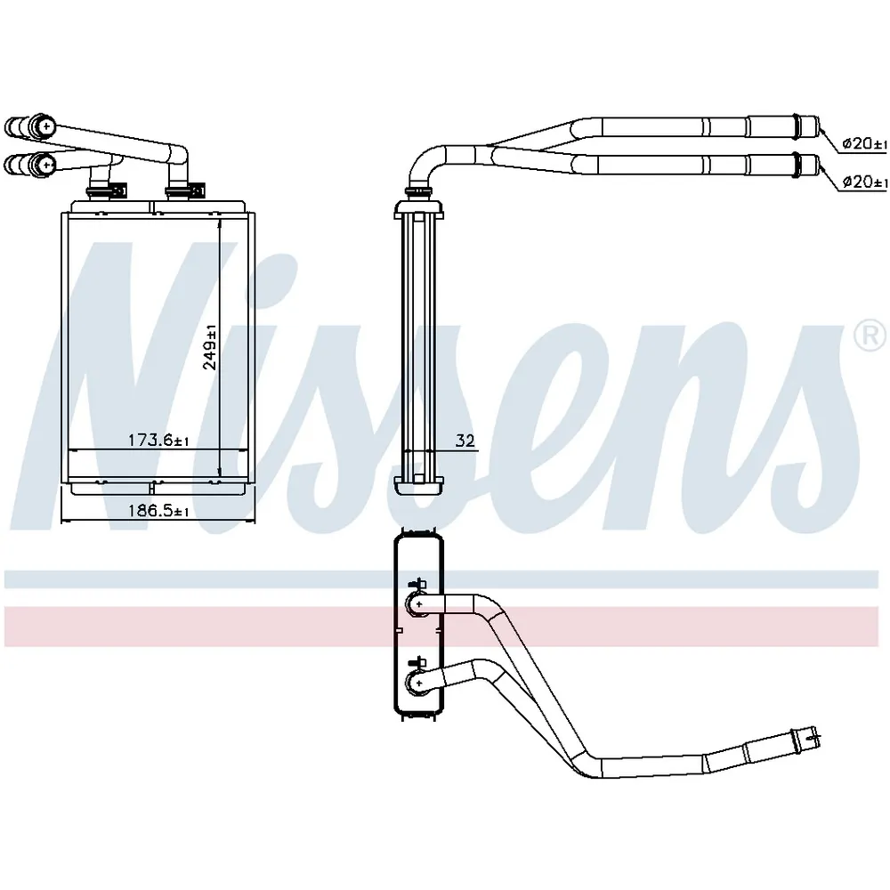 Радиатор печки NISSENS 73990