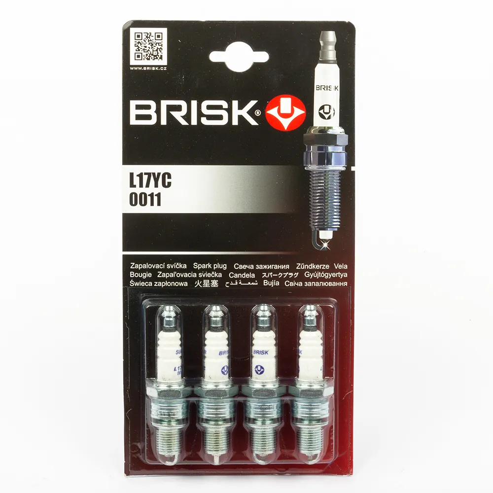 Свеча зажигания компл. (4шт) для а/м ГАЗ 3302, 3110 дв.405, 406, 409 (0.7) SUPER BRISK L17YC
