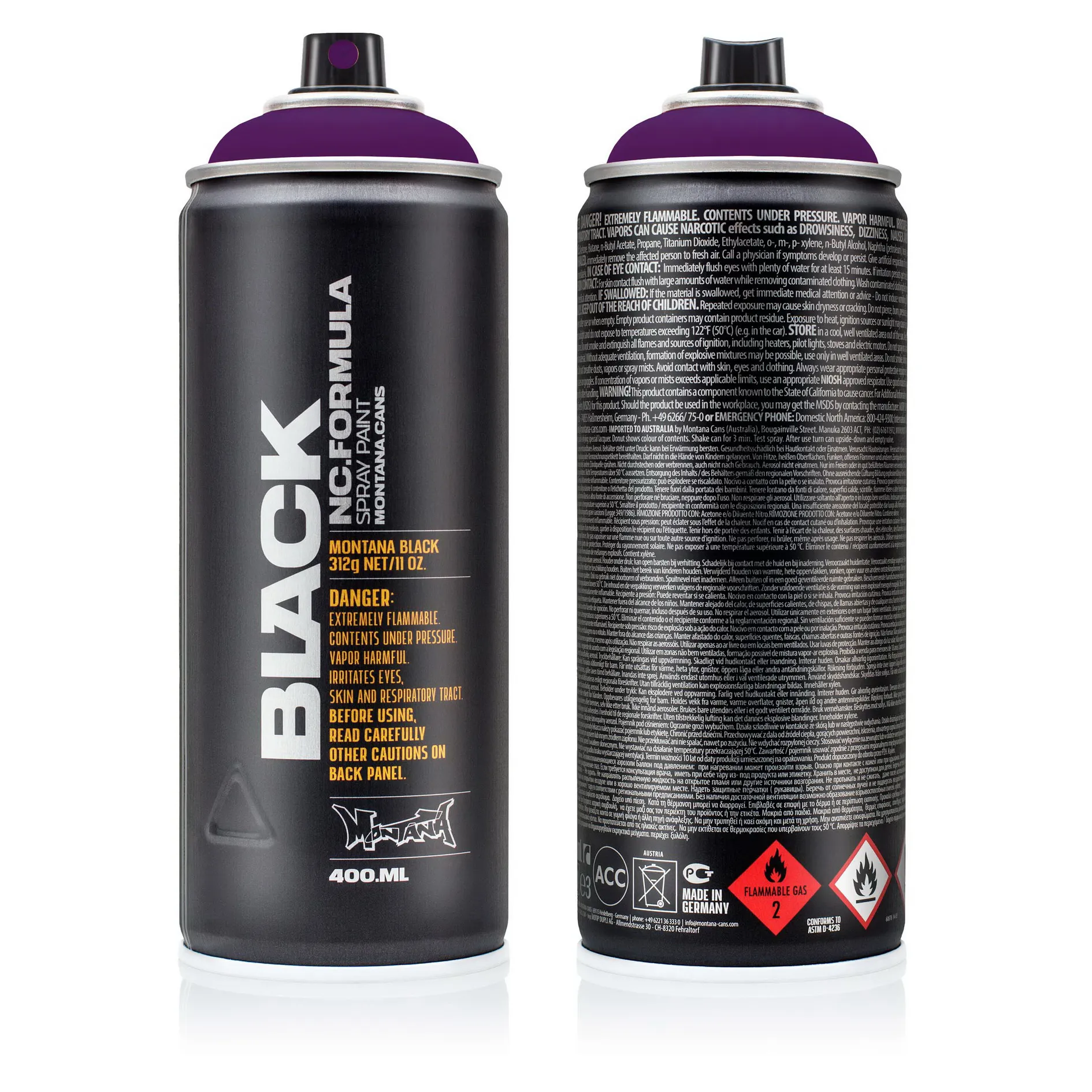 MONTANA Краска BLACK галактика 0,4л MONTANA CANS 4060 BLK