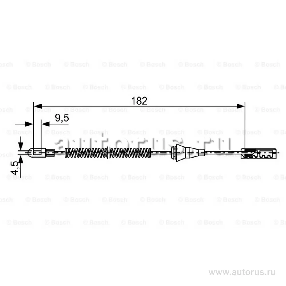 трос ручника opel astra/zafira all 98> drum BOSCH 1 987 482 449