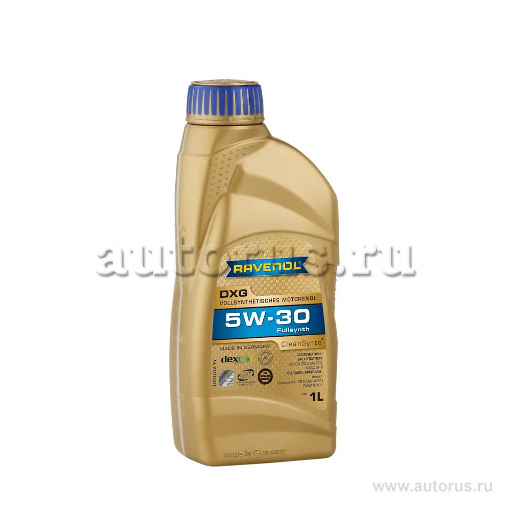 Моторное масло RAVENOL DXG SAE 5W-30 (1л) new 1111124-001 (4014835732315)