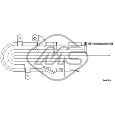 Трос ручника SUB FORESTER ALL 2,0 SX L Metalcaucho 83305