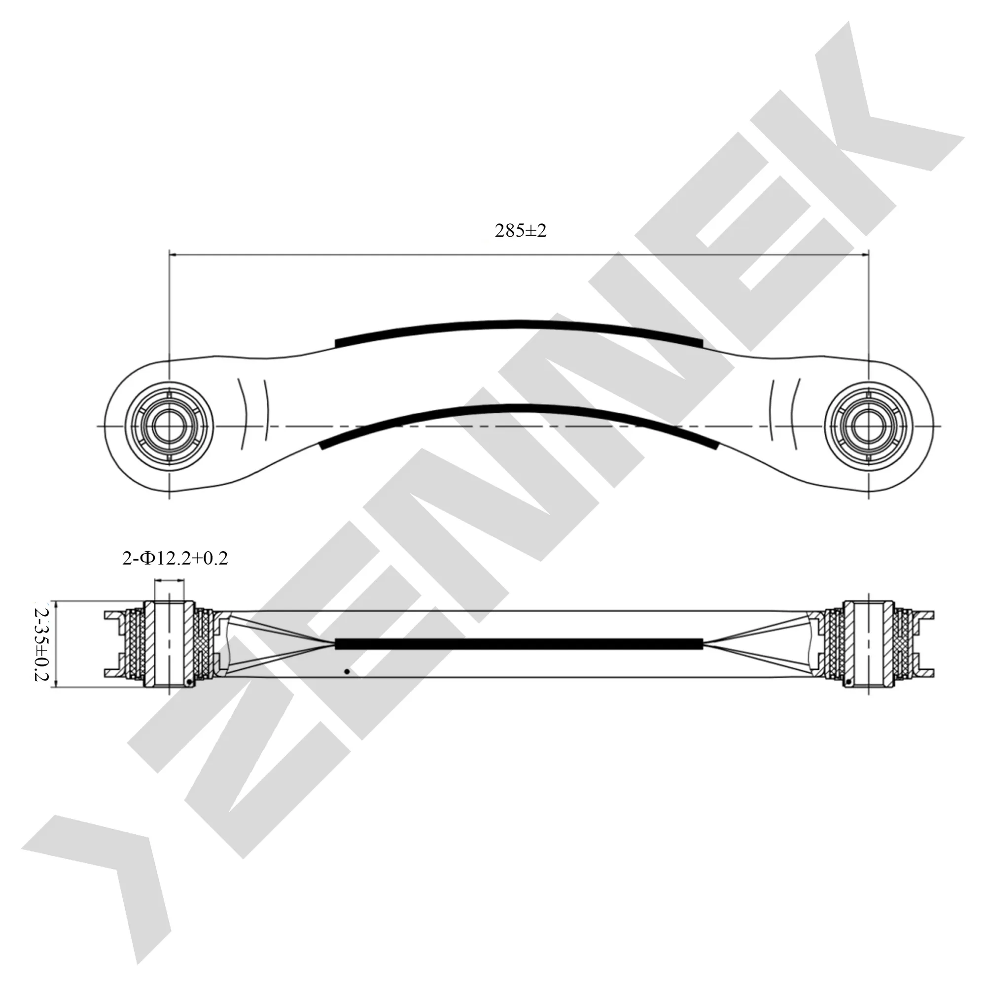 Рычаг задний поперечный левый/правый FORD FOCUS 04-08 ZENNEK DCA0002