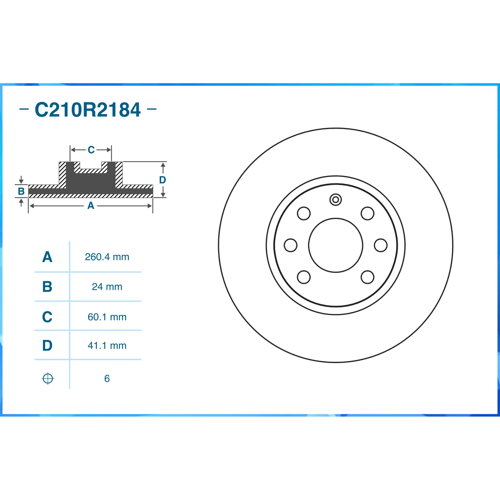 Диск тормозной передний CWORKS C210R2184