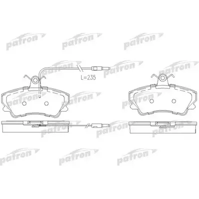Колодки тормозные дисковые передн RENAULT: ESPACE II 91-96 PATRON PBP880