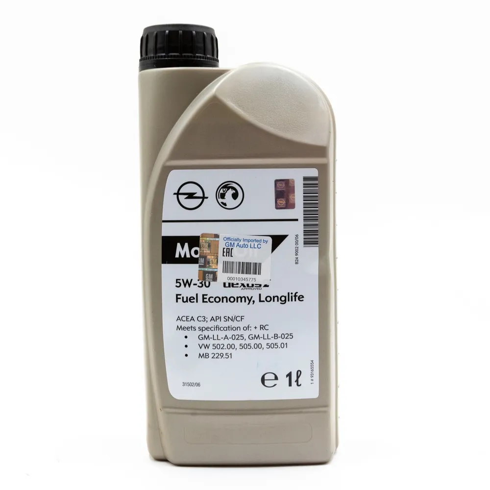 Масло моторное GM Dexos 2 5W-30 синтетическое 1 л 93165554