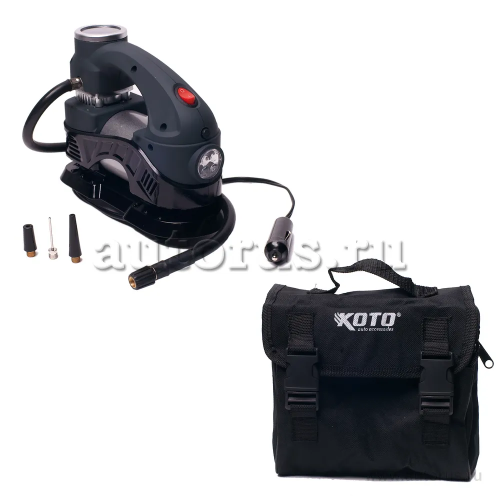 Компрессор с фонарем 7Атм 30л/мин 12В KOTO 12V-704
