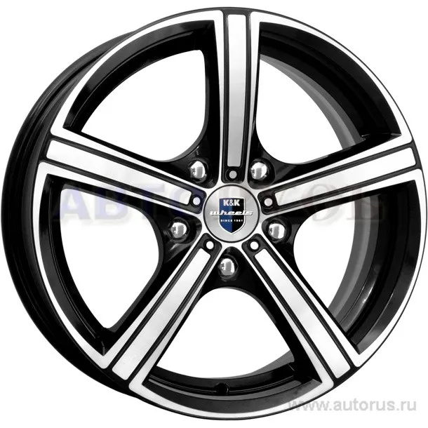 Диск литой R16 6.5J 5x112/66.6 ET35 КИК Спринт алмаз черный 5440
