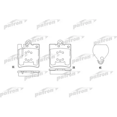 Колодки тормозные дисковые задн MERCEDES-BENZ: C CLASS T-Model 07-, C-CLASS 0 PATRON PBP1322