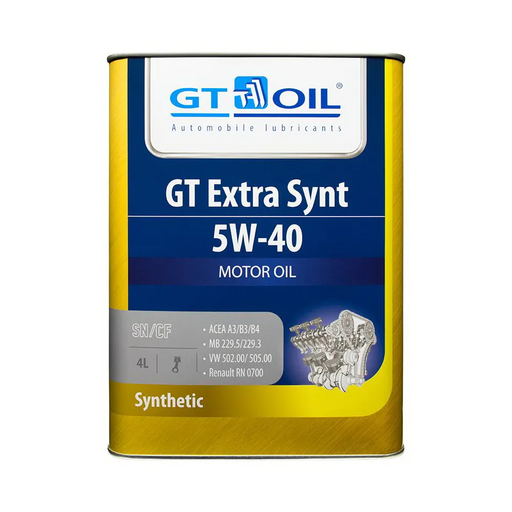 Масло моторное GT OIL GT Extra Synt 5W-40 синтетическое 4 л 8809059407417