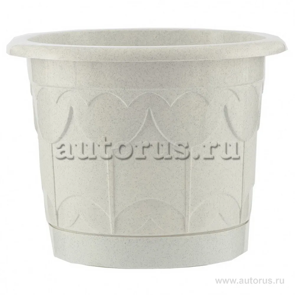 Горшок Тюльпан с поддоном, мрамор, 8,5 л Palisad 69235 PALISAD 69235