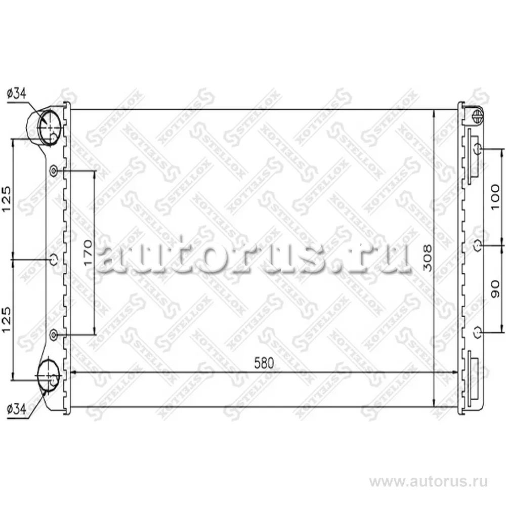 Радиатор Fiat Punto II 1.8i/1.9JTD 99 STELLOX 1025767_SX