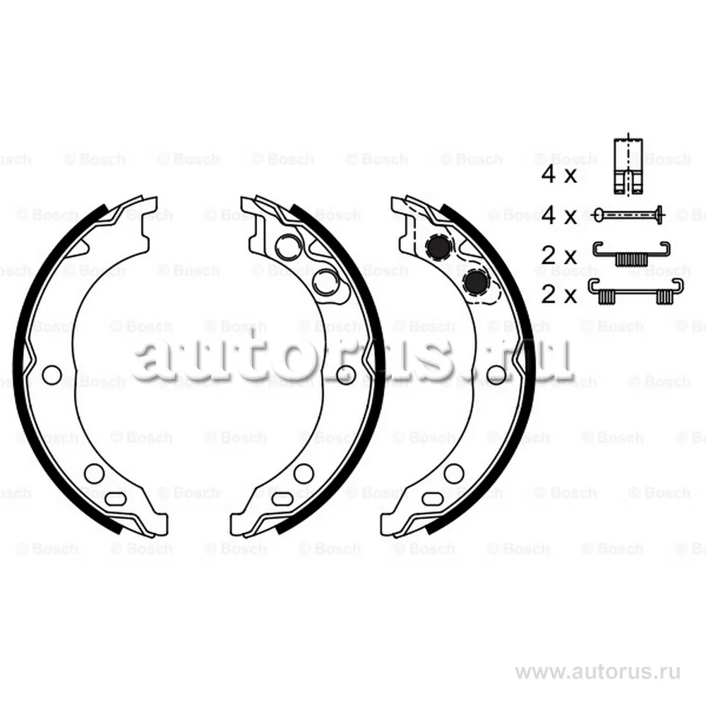 Колодки стояночного тормоза BOSCH 0 986 487 712