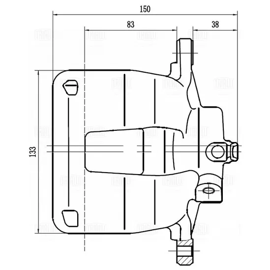 Суппорт торм. для а/м Peugeot Boxer (06-)/Citroen Jumper (06-) зад. лев. d=48мм TRIALLI CF 103567
