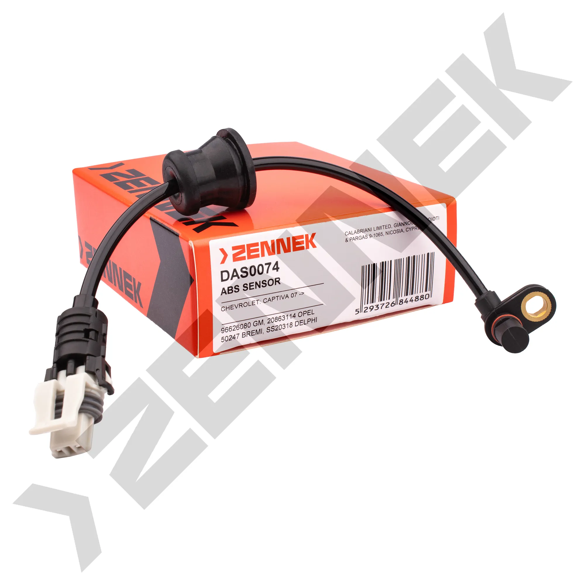 Датчик ABS задний левый/правый CHEVROLET CAPTIVA 07 - ZENNEK DAS0074