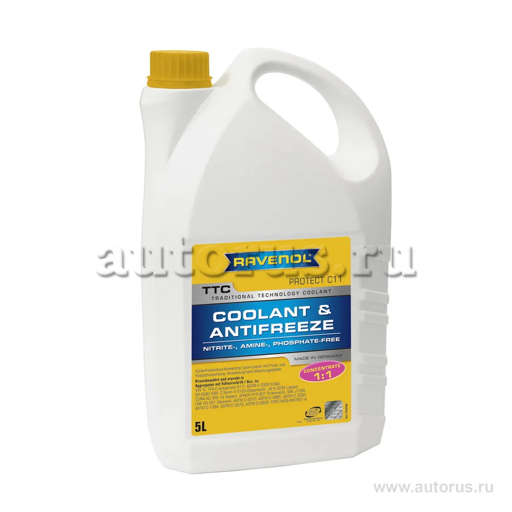Антифриз Ravenol TTC концентрат желтый 5 л 1410100-005