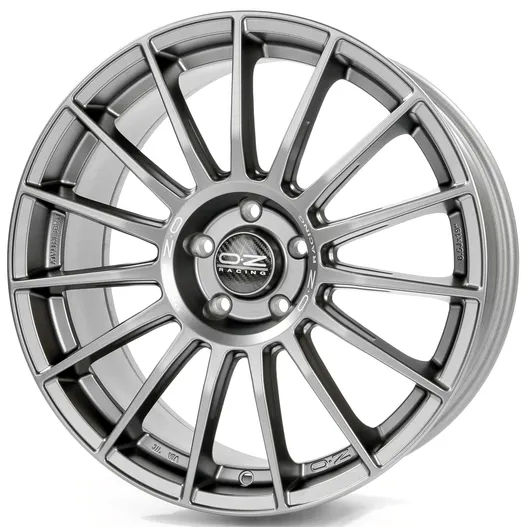 Диск литой R17 7.5J 5x100/68 ET35 OZ Superturismo LM Matt Graphite Silver Lettering W0188120046