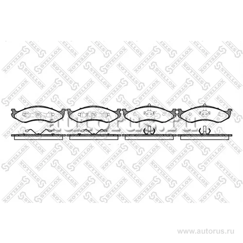 Колодки дисковые п. Jeep Cherokee 4.7i/2.5TD 97>/Grand Cherokee 4. STELLOX 478 000B-SX