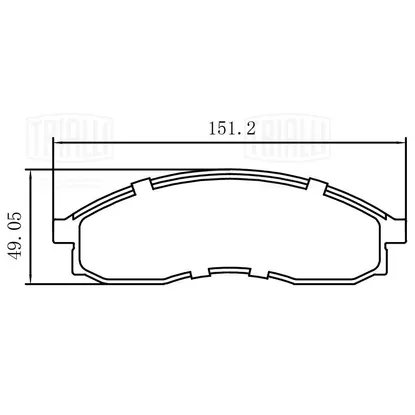Колодки торм. для а/м Nissan Maxima (94-)/Mitsubishi L200 (96-) диск. перед. (PF 1078) TRIALLI PF 1078