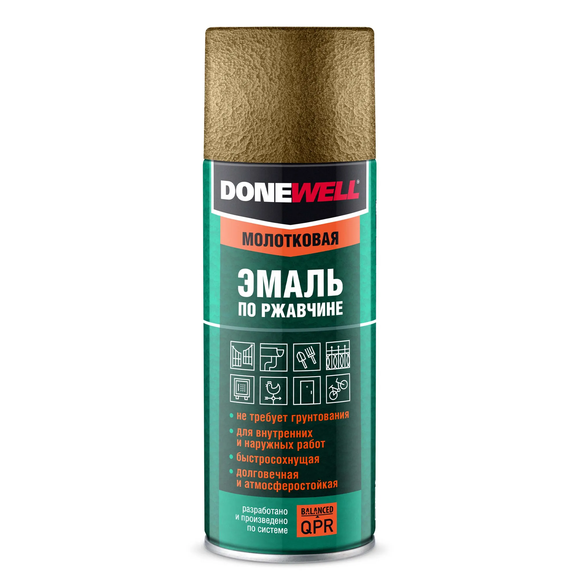 Эмаль DONEWELL молотковая по ржавчине черно-бронзовая DONEWELL KERRY DW3009