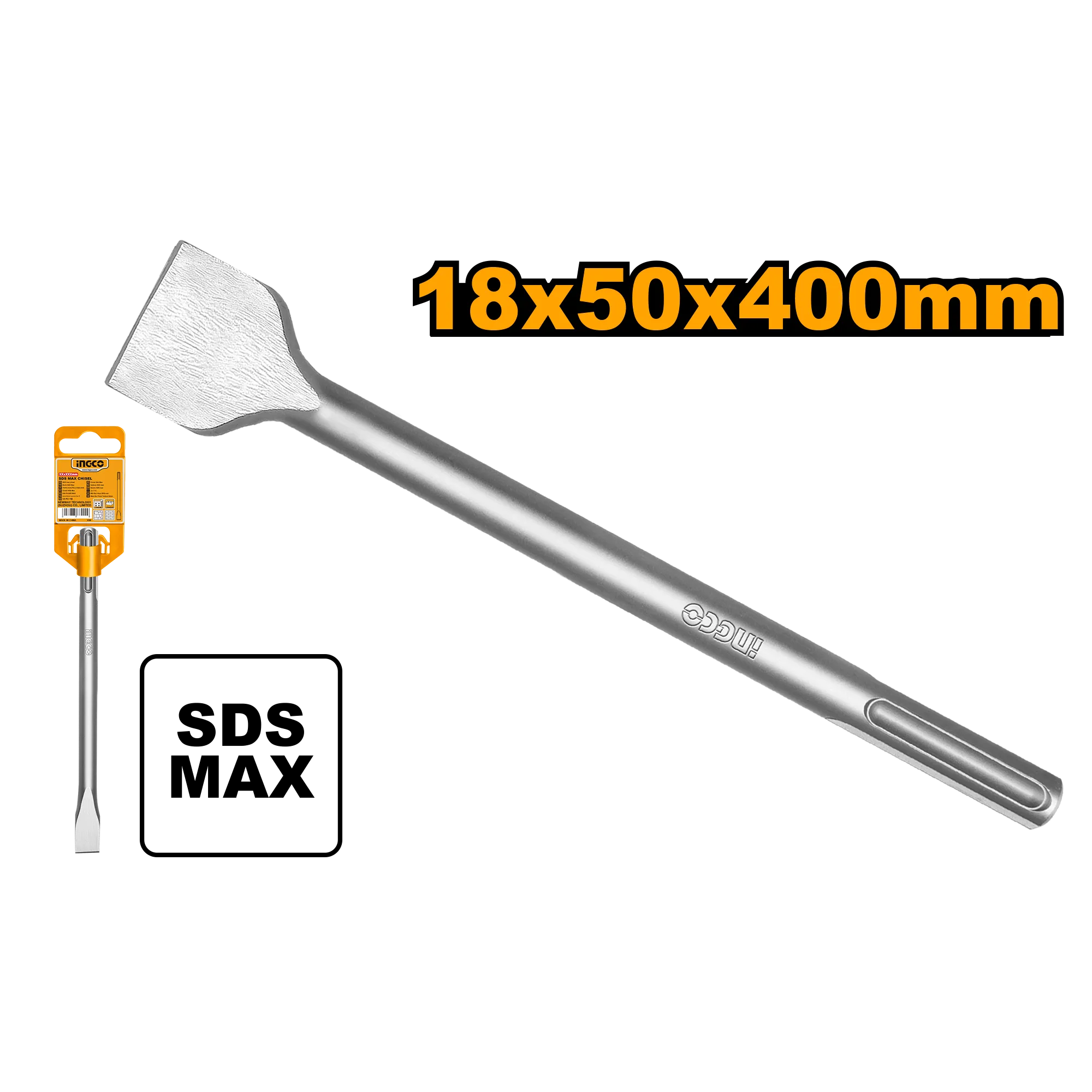 Зубило плоское SDS Max 18x400x50 мм INGCO DBC0224002