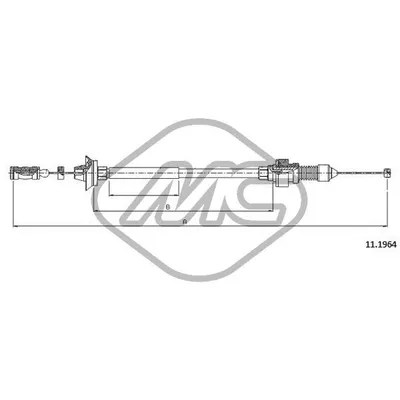 Трос газа JUMPER 2,5 DS Metalcaucho 80900