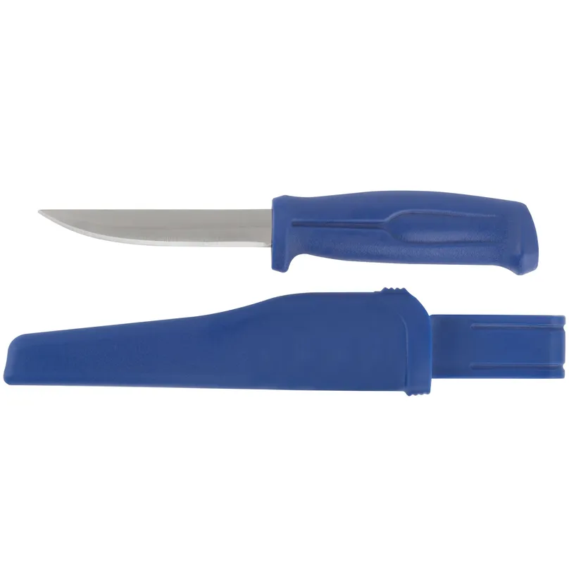 Нож строительный, нержавеющая сталь, пластиковая ручка, лезвие 100 мм MOS 10606М