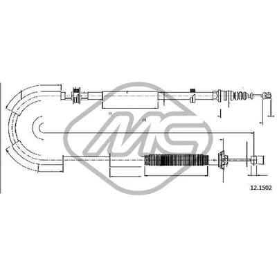 Трос ручника LAN DELTA ALL SX-LH Metalcaucho 82102