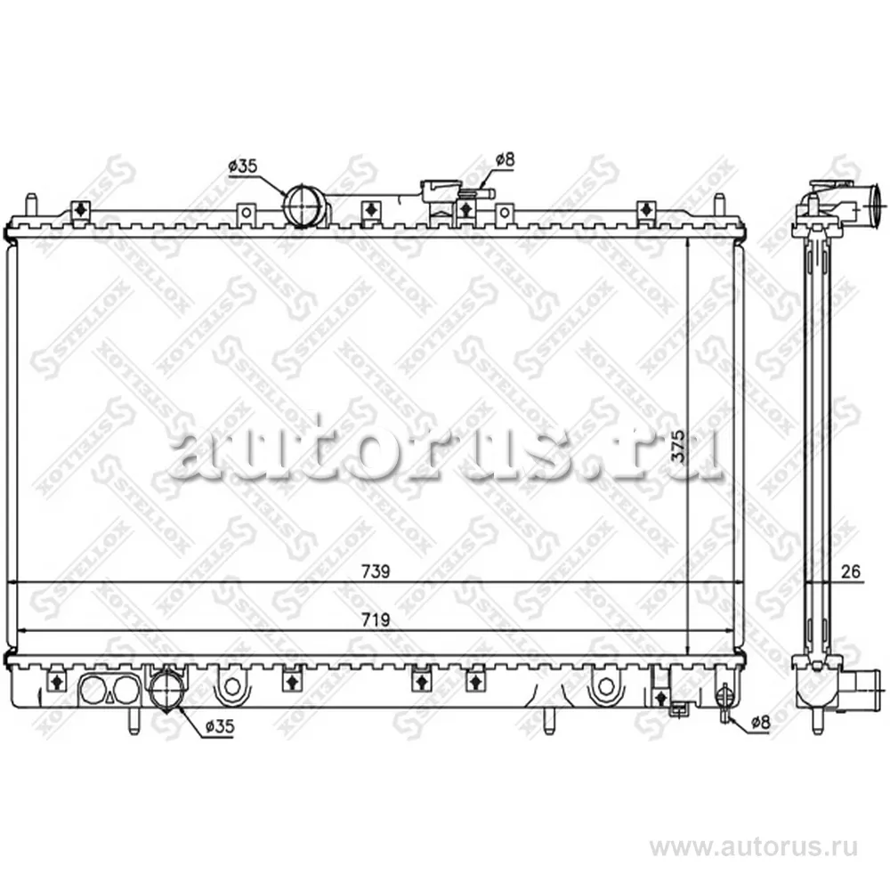 Радиатор системы охлажд. МКППMitsubishi STELLOX 1025962_SX