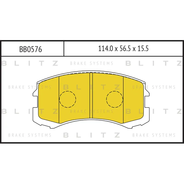 Колодки тормозные дисковые передние MITSUBISHI Lancer 03-> BLITZ BB0576