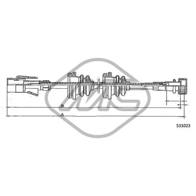 Трос спидометра GOLF 1,1 - 1,3 MM.?1020 Metalcaucho 83650