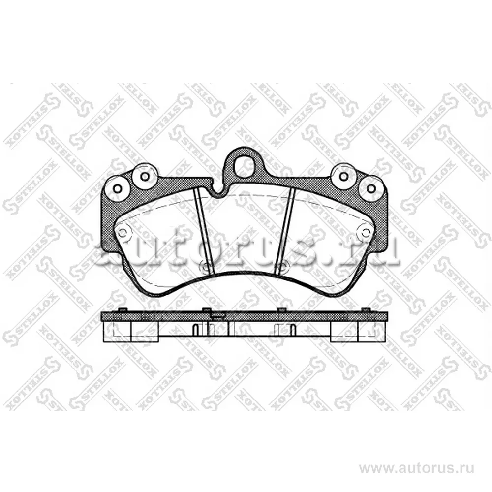 Колодки дисковые п. с антискрип. пл. VW Touareg 3.2i/4.2i/2.5TDi/ STELLOX 1005 000B-SX