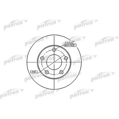Диск тормозной задний AUDI: A4 95-00, A4 AVANT 95-01, VW: PASSAT 96 PATRON PBD4026