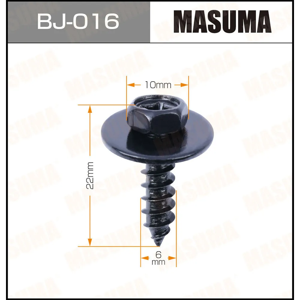 Саморез 6x22 уп.6шт MASUMA BJ-016