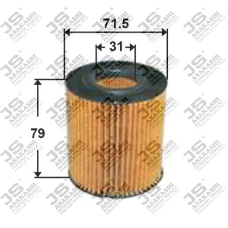 Фильтр масляный BMW 1/3/5/X1/X3 mot.N43/N45/N43 JS ASAKASHI OE0023
