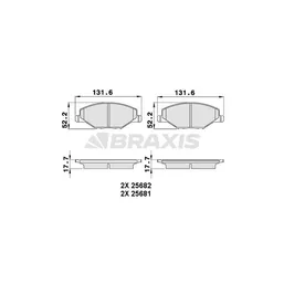 Колодки тормозные дисковые передние, комплект SKODA AA0258