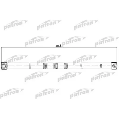 Торсион прав RENAULT MEGANE 19 L677мм, 26-27 зуб. PATRON PTB1005