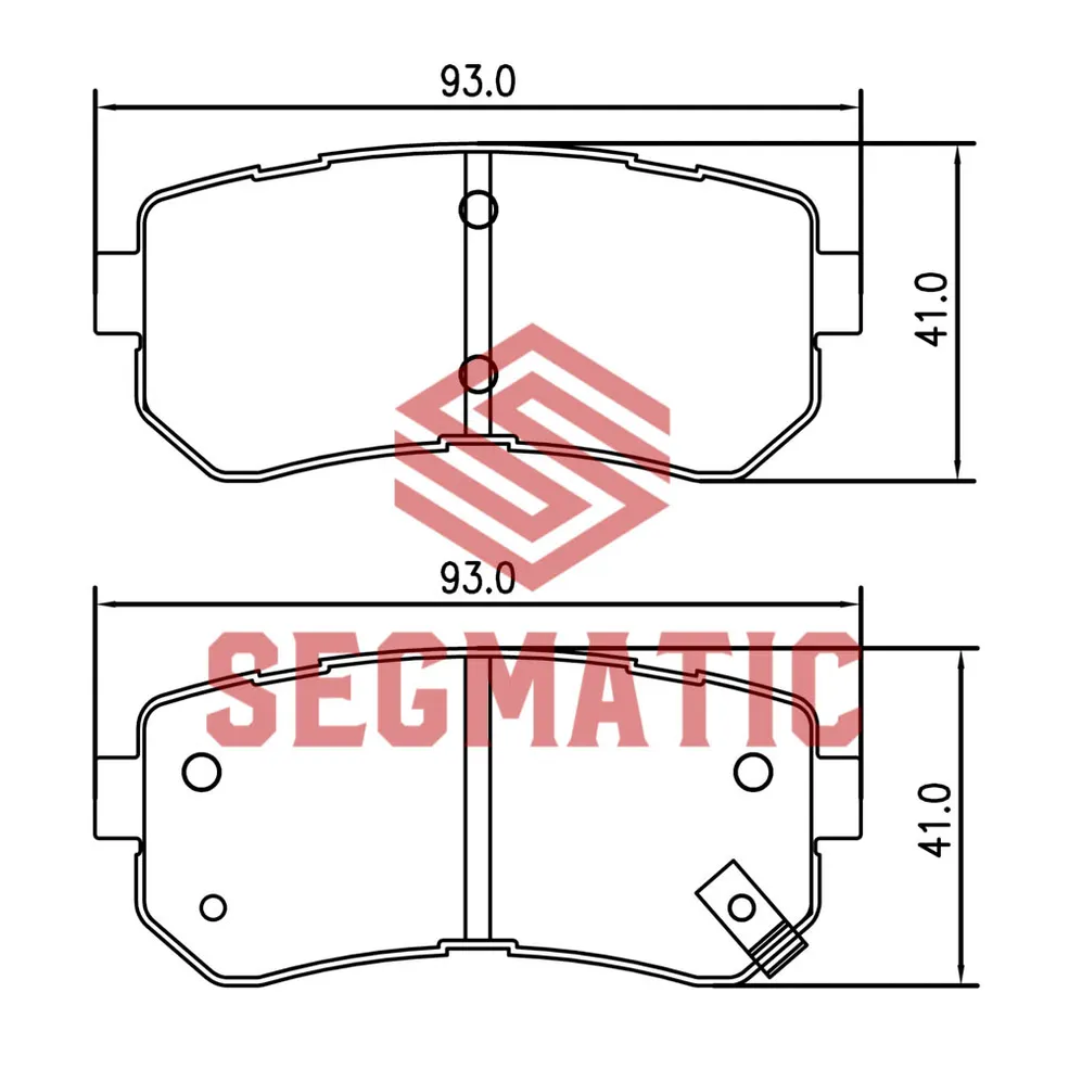 Колодка торм диск зад Kia Sportage 2.0 2008-; Hyundai Accent 1.5 2005-2010; Kia Rio 1.4 2005- SEGMATIC SGBP2554