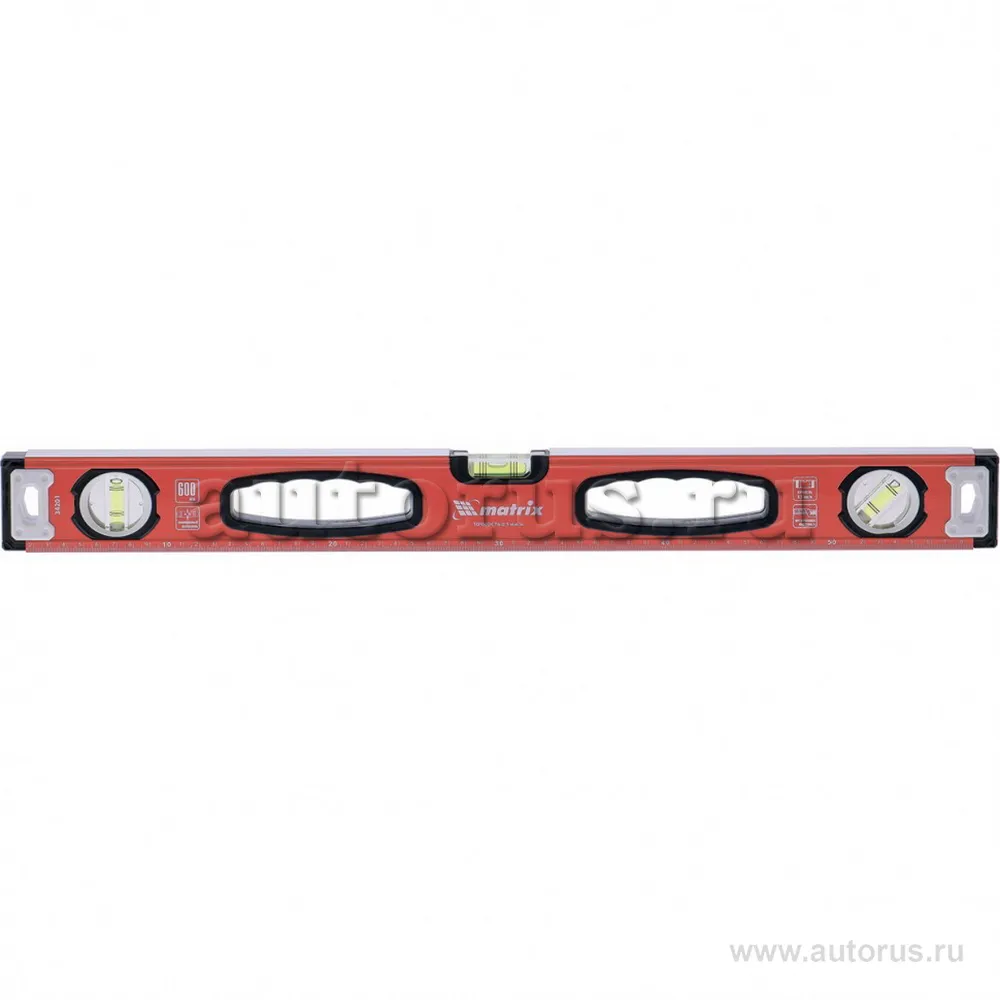 Уровень алюминиевый, фрезерованный, 3 глазка, 400 мм MATRIX 34200 MATRIX 34200