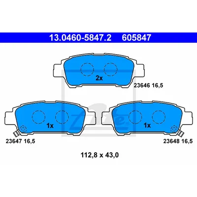 Колодки торм.зад./дат. ATE 13-0460-5847-2