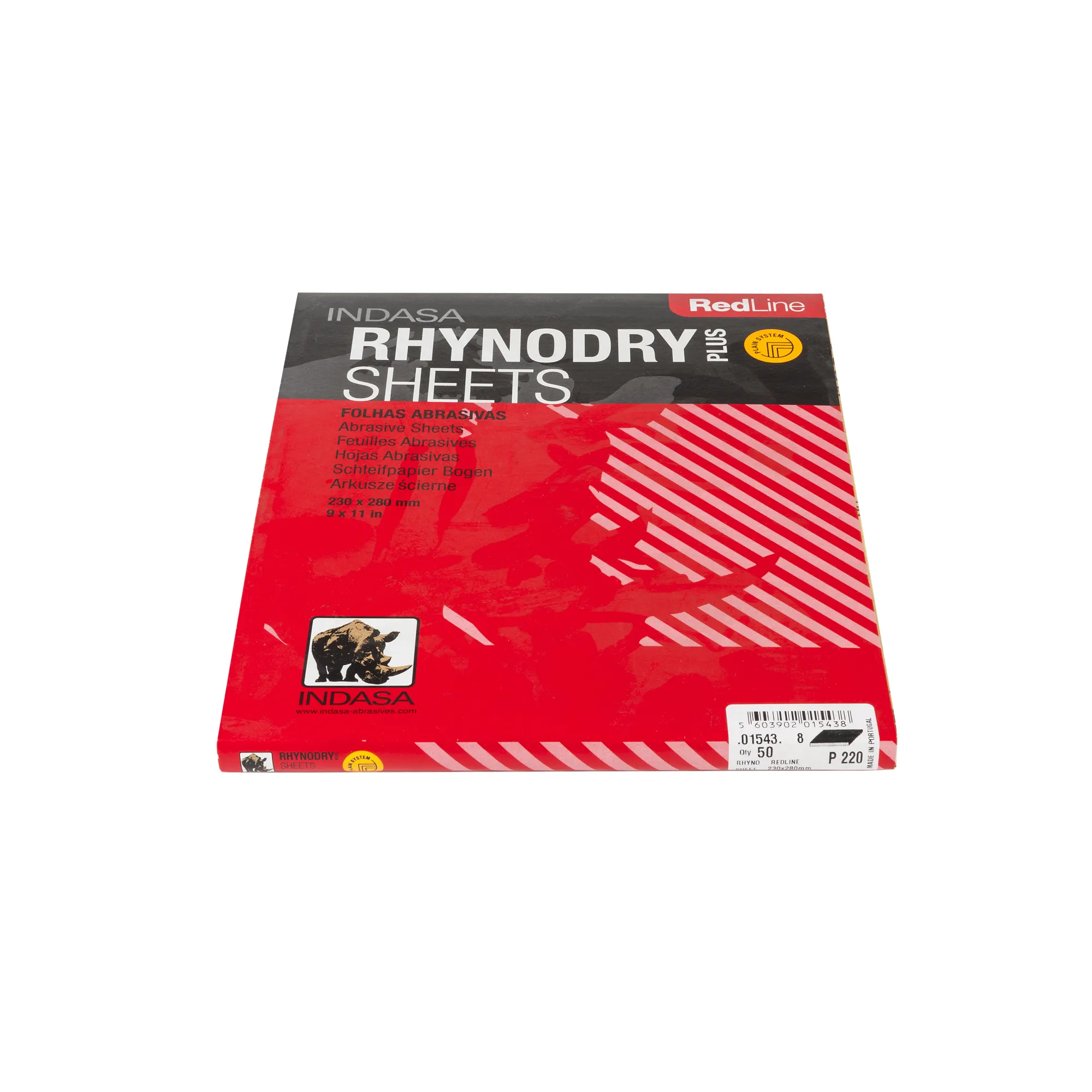 Лист RHYNODRY PLUS 230 мм x280 мм Р220 Indasa 01543