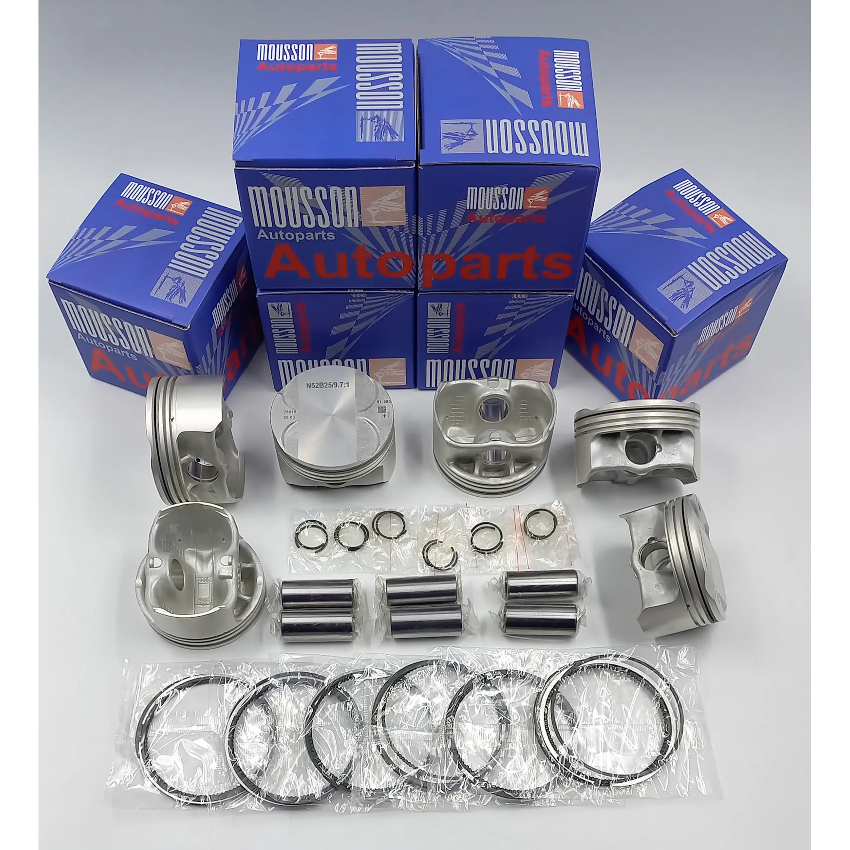 Поршень кольца комплект BMW 2,5L N52B25F на 1 цилиндр MOUSSON SPRN52B25FSTD
