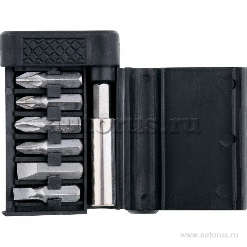 Набор бит, магнитный адаптер для бит, сталь 45x, 7 предм. в пласт. боксе SPARTA 113945