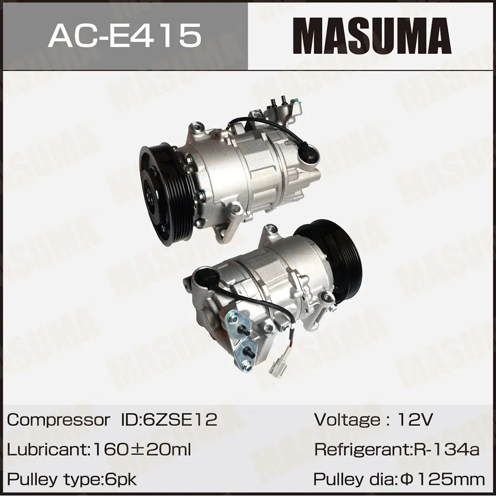 Компрессоры кондиционера MASUMA, RENAULT MEGANE III, SCENIC III / K4M, K9K MASUMA ACE415