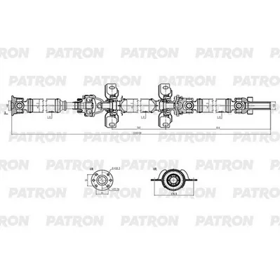 Вал карданный LEXUS RX350 2016- \ TOYOTA Highlander III (3.5) 20 PATRON PKR020
