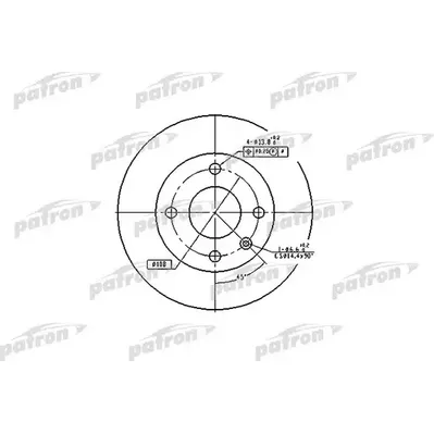 Диск тормозной передний AUDI: 80 91-94 PATRON PBD2598