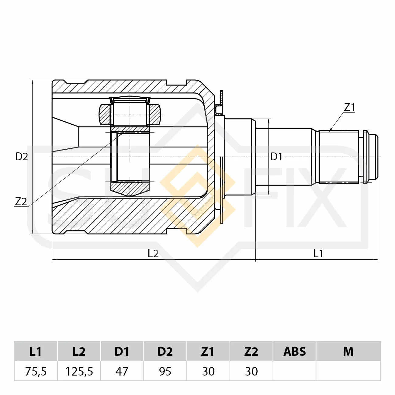 ШРУС SUFIX ST-1122