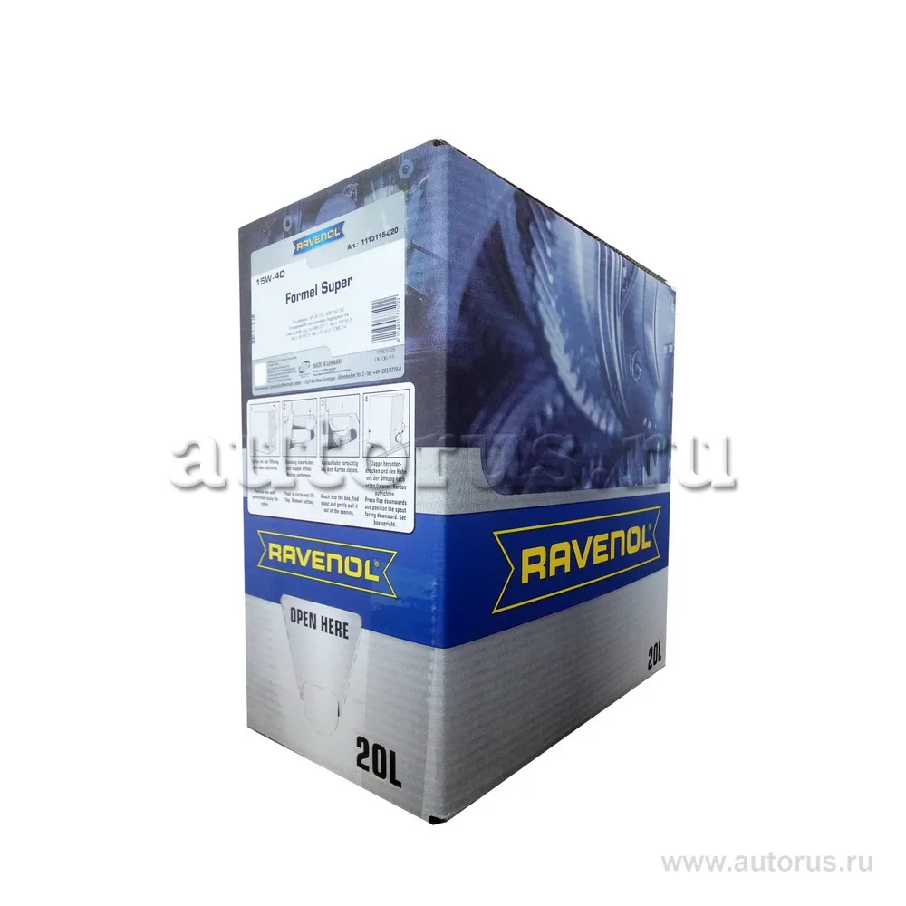 Моторное масло RAVENOL Formel Super SAE 15W-40 SF-CD (20л) ecobox 1113115-B20 (4014835775022)